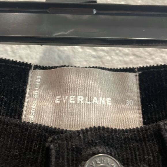 Everlane Black Baby Cord Cheeky Corduroy Straight Leg Pants Size 30 - Picture 5 of 9
